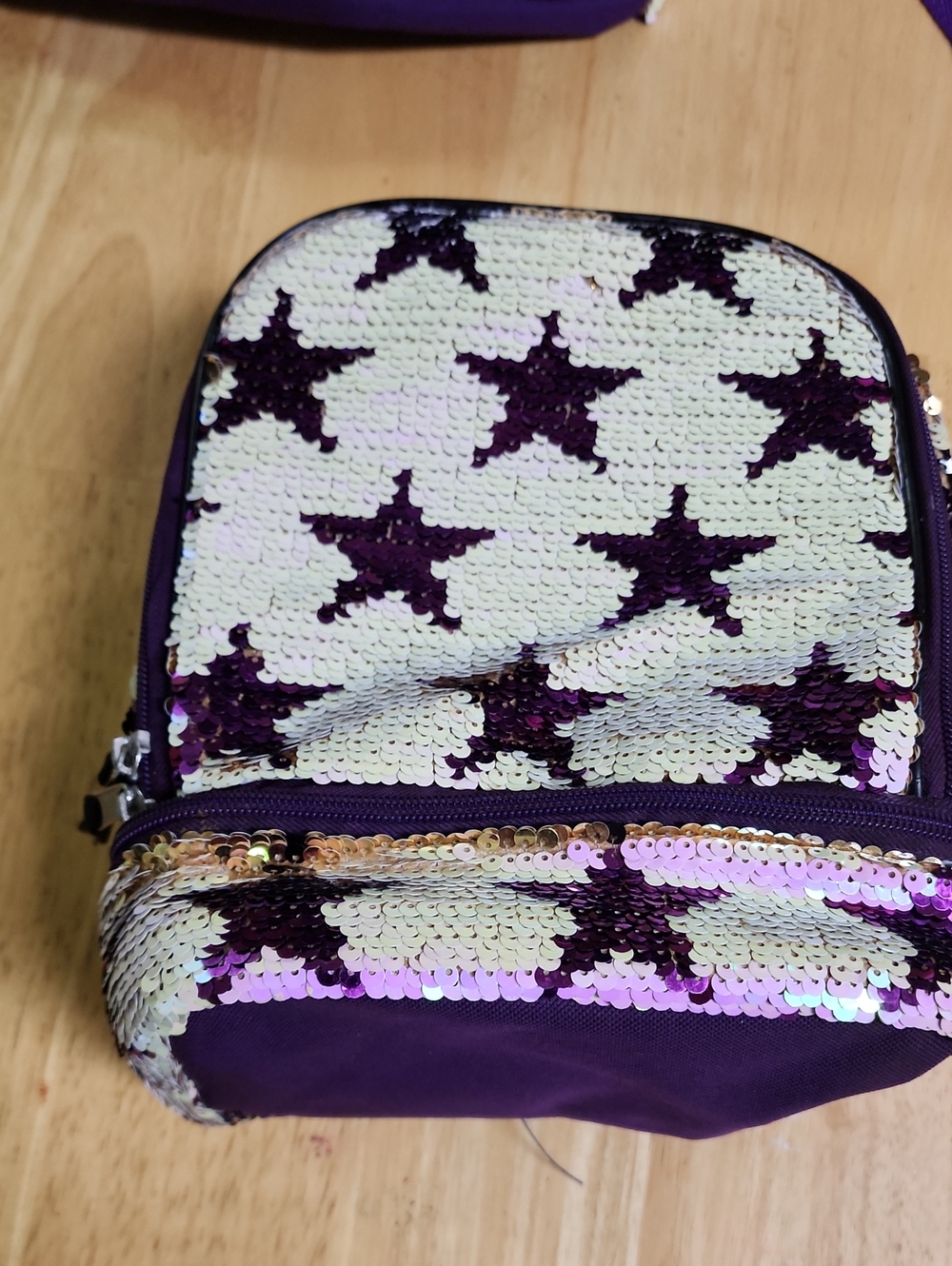 Accessory Innovations Kids Purple Reversible Sequin Star Backpack & Lunchbox Set - Picture 9 of 16